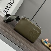 Loewe Mini Crossbody Camera Bag In Satin Calfskin Olive