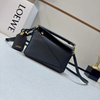 Loewe Mini Featherlight Puzzle Bag In Nappa Lambskin Black