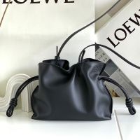 Loewe Mini Flamenco Anagram Clutch In Nappa Calfskin Black