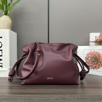 Loewe Mini Flamenco Clutch In Nappa Calfskin Burgundy