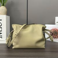 Loewe Mini Flamenco Clutch In Nappa Calfskin Clay Green