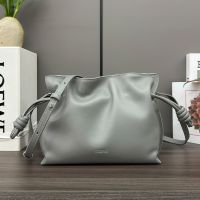Loewe Mini Flamenco Clutch In Nappa Calfskin Grey