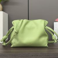 Loewe Mini Flamenco Clutch In Nappa Calfskin Light Green