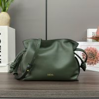Loewe Mini Flamenco Clutch In Nappa Calfskin Retro Green