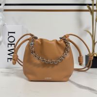 Loewe Mini Flamenco Purse In Mellow Nappa Lambskin Mocha