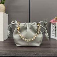 Loewe Mini Flamenco Purse In Mellow Nappa Lambskin Grey