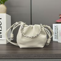 Loewe Mini Flamenco Purse In Mellow Nappa Lambskin White