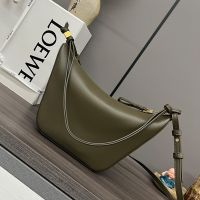 Loewe Mini Hammock Hobo In Classic Calfskin Olive