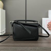 Loewe Mini Puzzle Bag In Classic Calfskin Black