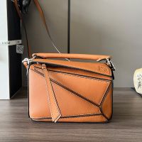 Loewe Mini Puzzle Bag In Classic Calfskin Brown