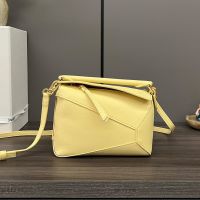 Loewe Mini Puzzle Edge Bag In Classic Calfskin Lemon