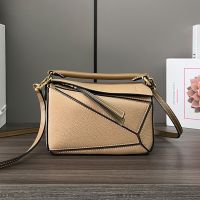 Loewe Mini Puzzle Bag In Soft Grained Calfskin Apricot