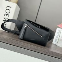 Loewe Mini Puzzle Edge Bumbag In Classic Calfskin Black