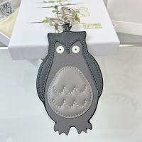 Loewe Owl Charm In Calfskin Grey