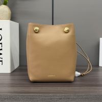 Loewe Pebble Pouch In Smooth Calfskin Brown