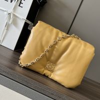Loewe Puffer Goya In Shiny Nappa Lambskin Camel