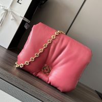 Loewe Puffer Goya In Shiny Nappa Lambskin Rose
