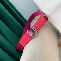 Loewe Reversible Anagram Buckle Belt Epsom Calfskin In Rose