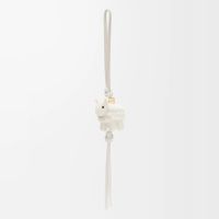 Loewe Sheep Charm In Felt and Calfskin White