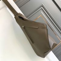 Loewe Small Anton Backpack In Grained Calfskin Grey