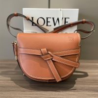Loewe Small Gate Bag In Soft Calfskin Brown