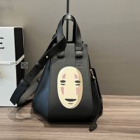 Loewe Small Hammock Bag with Spirited Away No Face Motif In Classic Calfskin Black
