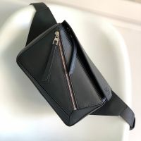 Loewe Small Puzzle Bumbag In Classic Calfskin Black