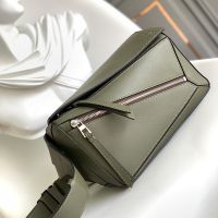 Loewe Small Puzzle Bumbag In Classic Calfskin Olive