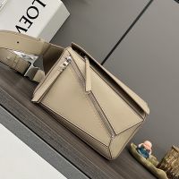 Loewe Small Puzzle Bumbag In Classic Calfskin Sand