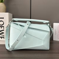 Loewe Small Puzzle Edge Bag In Classic Calfskin Light Blue