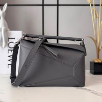 Loewe Small Puzzle Edge Bag In Classic Calfskin Slate