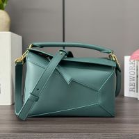 Loewe Small Puzzle Edge Bag In Classic Calfskin Teal