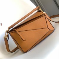 Loewe Small Puzzle Bag In Soft Grained Calfskin Brown
