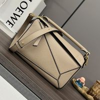 Loewe Small Puzzle Bag In Soft Grained Calfskin Sand