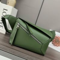 Loewe Small Puzzle Edge Bumbag In Classic Calfskin Green