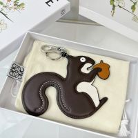 Loewe Squirrel Charm In Calfskin Coffee