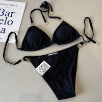 Loewe Triangular Bikini with Ties Women Lycra Black