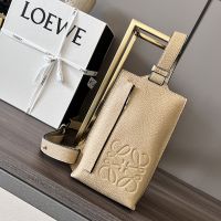 Loewe Vertical T Pocket In Soft Grained Calfskin Sand