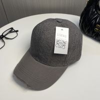 Loewe Anagram Baseball Cap In Jacquard and Canvas Grey