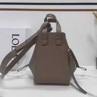 Loewe Compact Hammock Bag In Soft Grained Calfskin Taupe