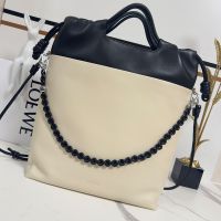 Loewe Flamenco Purse Tote In Mellow Nappa Lambskin White/Black