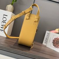 Loewe Hammock Slice Bag In Shiny Calfskin Yellow