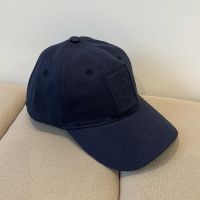 Loewe Logo Anagram Patch Baseball Cap In Canvas Navy Blue