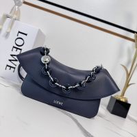 Loewe Medium Ola Bag In Smooth Calfskin Navy Blue