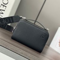 Loewe Mini Crossbody Camera Bag In Soft Grained Calfskin Black