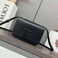 Loewe Small Goya Bag In Silk Calfskin Black