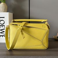 Loewe Small Puzzle Bag In Classic Calfskin Yellow
