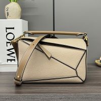 Loewe Small Puzzle Bag In Soft Grained Calfskin Apricot