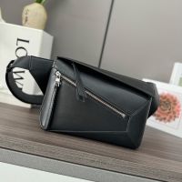 Loewe Small Puzzle Edge Bumbag In Classic Calfskin Black