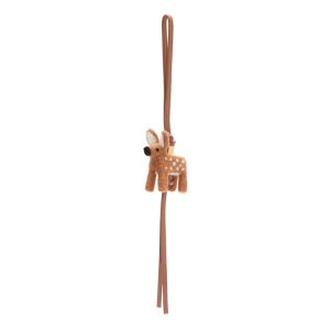 Loewe Deer Charm In Felt and Calfskin Brown